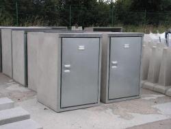 Müllbox / Müllschrank aus Beton 120l 2-Fach 